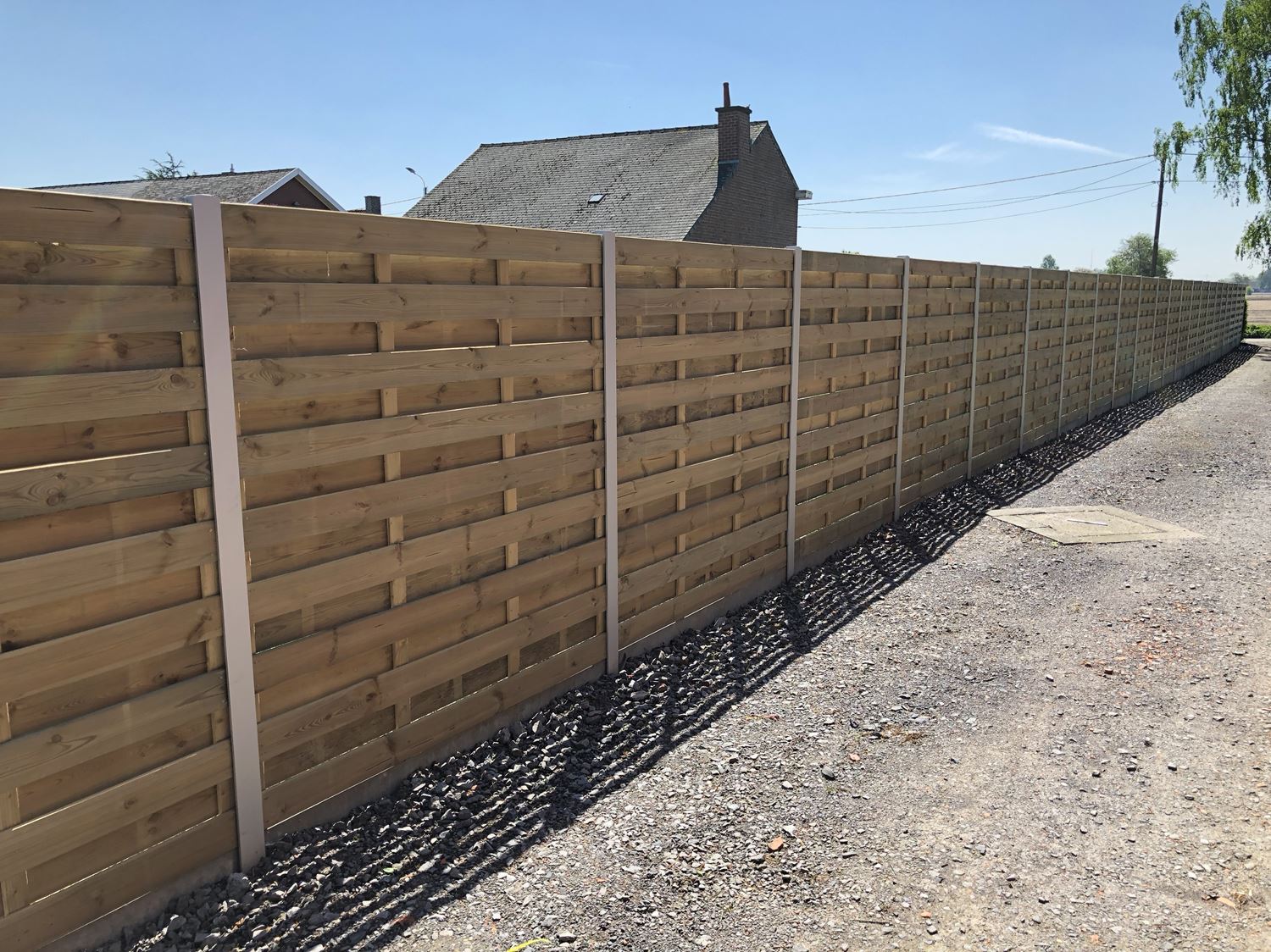 Houten tuinomheining